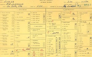 WPA household census for 230 S SOTO, Los Angeles