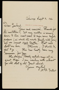 Henry Blake Fuller, letter, 1896-09-08, to Hamlin Garland