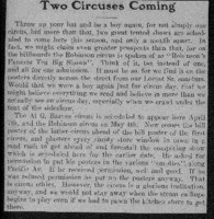 Two circuses coming