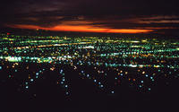 1977 - Aerial Photograph of Burbank at Night