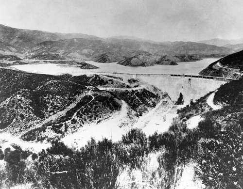 Aerial view of St. Francis Dam