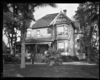 George Zobelein and his house, Los Angeles, ca. 1929