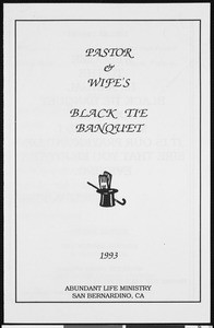 Black tie banquet program, 1993