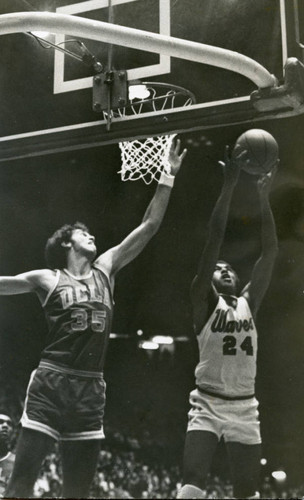 Basketball player Dennis Johnson in action, 1976
