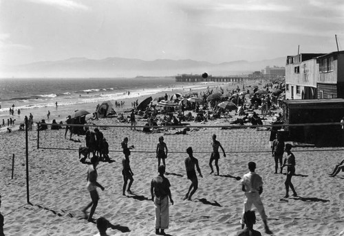 Volleyball on Santa Monica beach