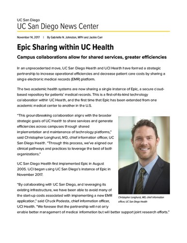 Epic Sharing within UC Health