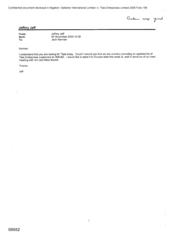 [Letter from Jeff Jeffery to Norman Jack regarding Tlais Enterprises customers to HMC&E]