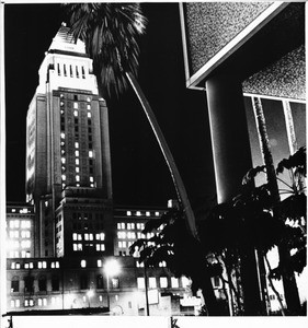 Buildings, City Hall at night, 1961