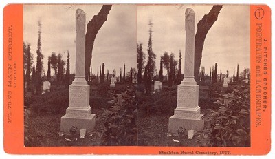 Stockton: "Stockton Rural Cemetery, 1877." (Thorndike monument.)