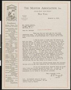 William D. Moffat, letter, 1919-12-04, to Hamlin Garland