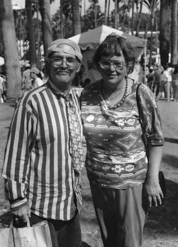 Unidentified couple at the Lotus Festival, Echo Park