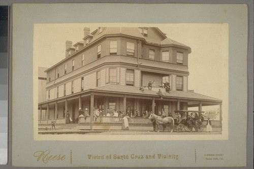 [Sea Beach Hotel? Santa Cruz? Photograph by Reese. 1886. Views of Santa Cruz and Vicinity.]