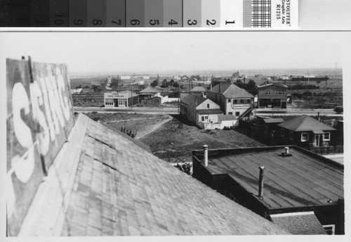 View from the top of Fred Beltramo's barn, San Bruno, early 1930s