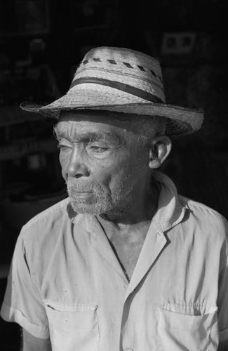 Man with hat, San Basilio de Palenque, 1976