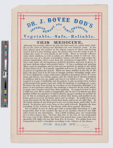 Dr. J. Bovee Dod’s imperial remedy and family physician