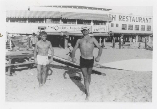 Jack Windsor, E. J. Oshier at Cowell Beach