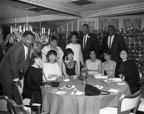 Bradley with Richardfield executives, Los Angeles, 1967