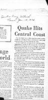 Quake hits central coast