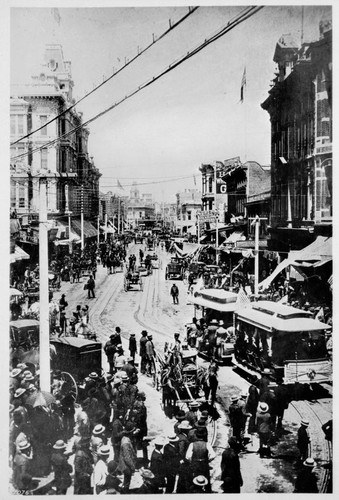 Spring Street North from First Street, June 8, 1889