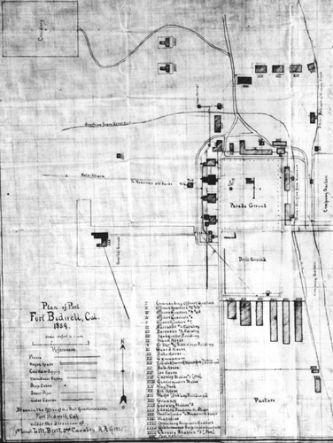 Plan of Post - Fort Bidwell, Ca