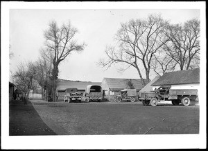 Vehicles of an American Expeditionary Force motor truck company in a camp, France, ca.1915