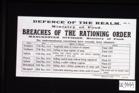 Defense of the realm. Ministry of Food. Breaches of the rationing orders ... The undermentioned convictions have recently been obtained: