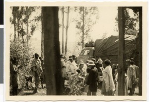 Arrival of Mrs. Hornbostel and D. Wassmann Jr., Ayra, Ethiopia, 1952