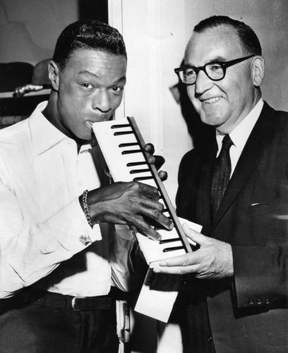Nat King Cole with Governor Brown