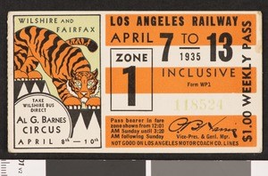 Los Angeles Railway weekly pass, 1935-04-07