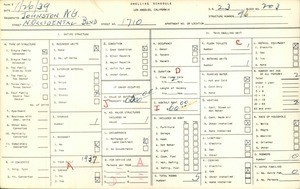 WPA household census for 1710 N OCCIDENTAL BLVD, Los Angeles