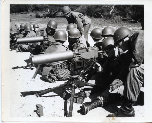 Heavy machine gun training at Fort Ord