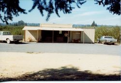 Don and Marcia Hallberg's fruit stand at 2401 Gravenstein Highway North, Sebastopol, California, 1975