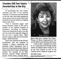 Chamber CEO Toni Castro Awarded Key to the City