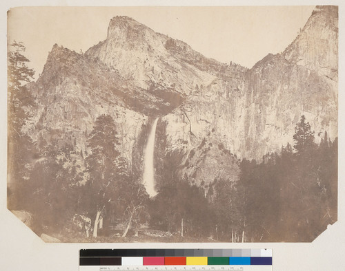 [Bridal Veil Fall, Cathedral Rocks, from Black Springs, Yosemite]