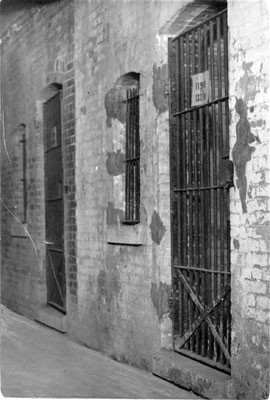[Exterior view of Alcatraz Island prison 'dungeon']