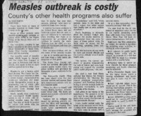 Measles outbreak is costly