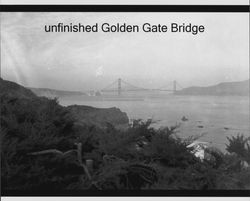 Golden Gate Bridge under construction, San Francisco, California, 1937