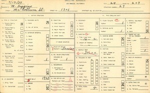 WPA household census for 1301 MC COLLUM ST, Los Angeles