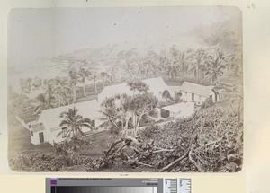 Mission buildings, Tanna, ca.1890