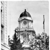 Sacramento City Hall steeple and clock
