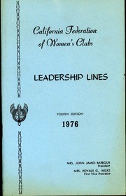 1976 California Federation of Women's Clubs Leadership Lines