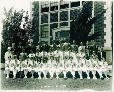 Stockton - Schools - El Dorado - Students circa 1925-1948:: El Dorado June 1927 class at ""Assembly"" Building