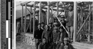Maryknoll House construction crew, Karasaki, Japan, ca. 1937