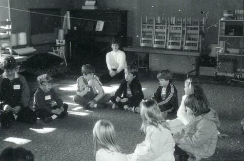 Children sitting in a circle