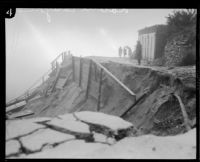 Landslide area in Laurel Canyon during or following a heavy rainstorm, Los Angeles, 1927
