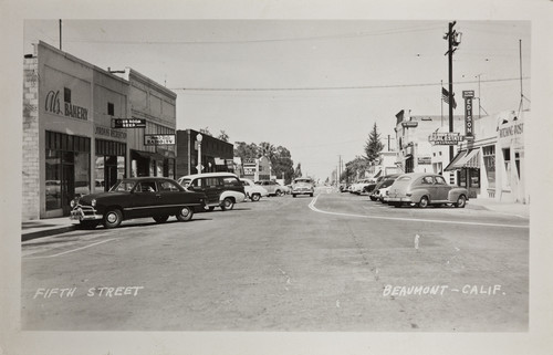 5th Street at Grace street, looking west. 200 block of W. 5th Street, circa 1949-50