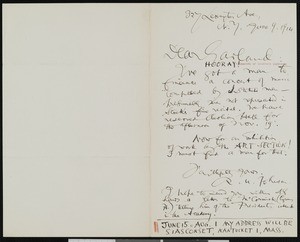 Robert Underwood Johnson, letter, 1914-06-09, to Hamlin Garland