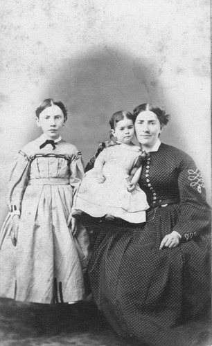 Portrait of an unidentified woman and two young girls