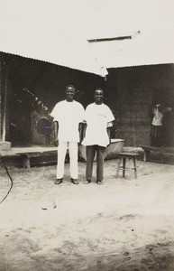 Alfred and Enoch, dispensary helpers, Nigeria, 1929
