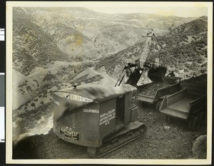 Excavation work on a hillside, ca.1930